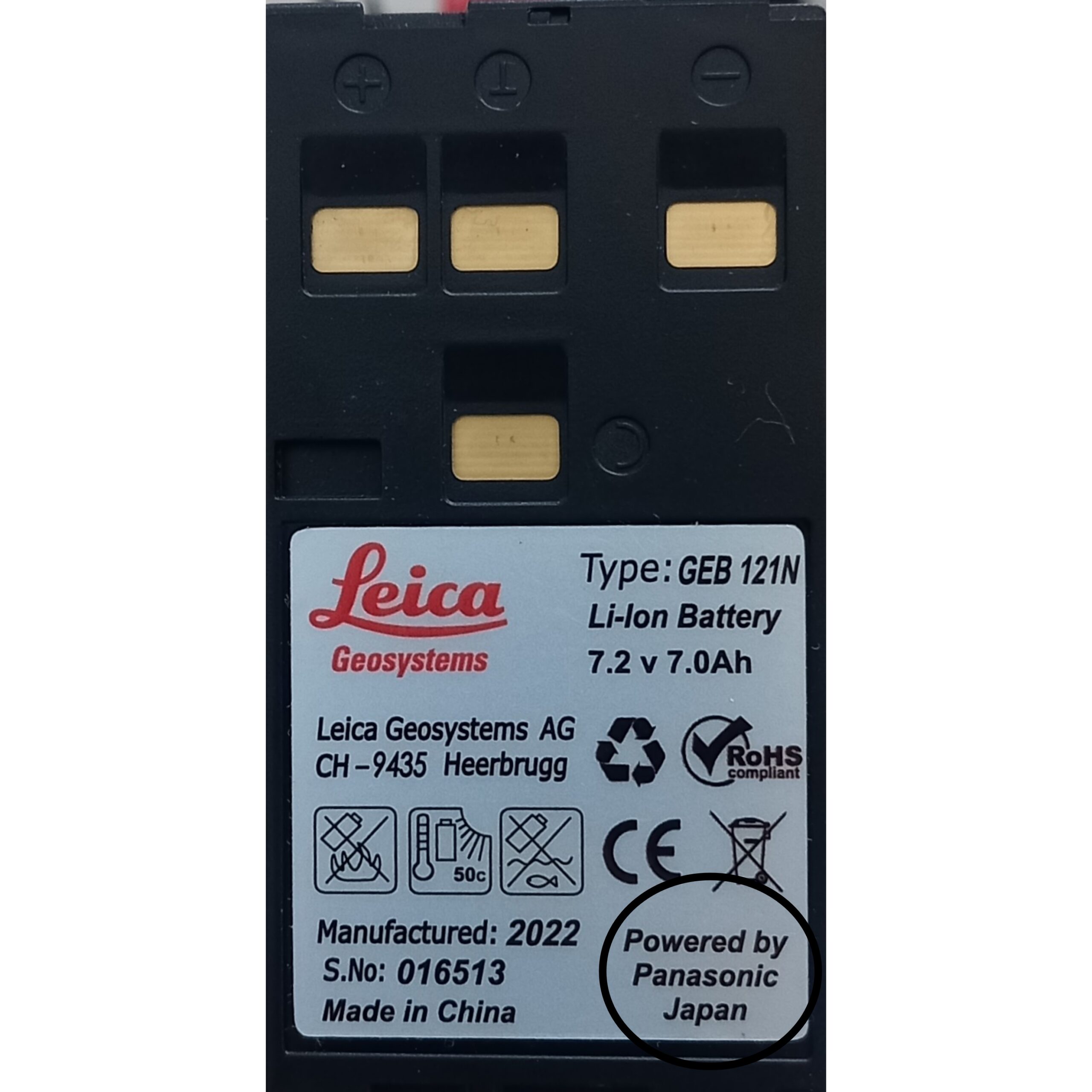 باتری لایکا مدل GEB121 لیتیوم یون با سلول پاناسونیک ژاپن